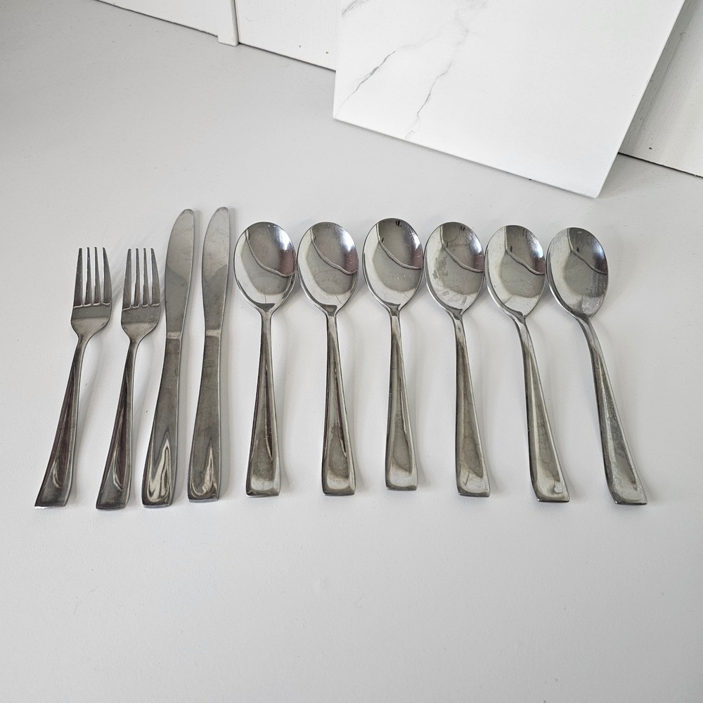 Stainless China Silverware Set 10 Pieces Forks Knives‎ Spoons Flatware